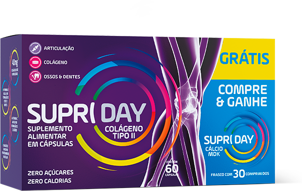 Supriday Colágeno Tipo II Não Hidrolisado + Calciplex MDKCa
